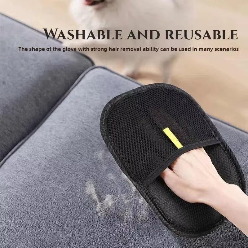 Cat Hair Gloves Wool Removal Gloves De-Static Dusting Brush for Dogs&Cats Supplies for Dogs & Cats Rabbits L/Shorthair/Curlyhair
